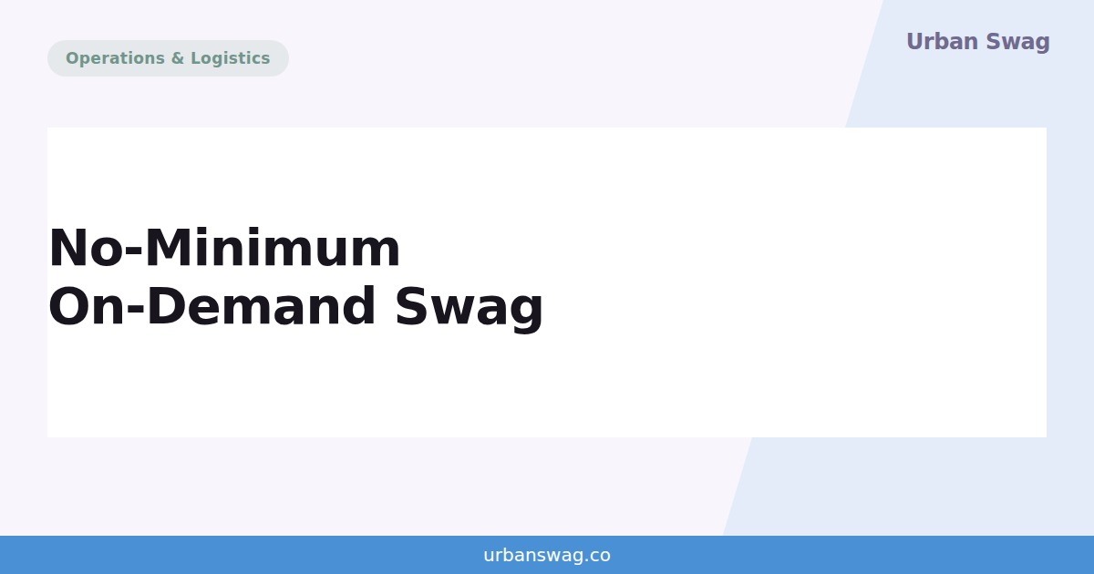 No-Minimum Swag: How One-at-a-Time Ordering Actually Works